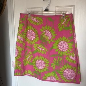 Lilly Pulitzer Reversible Skirt Sunflowers Fruit